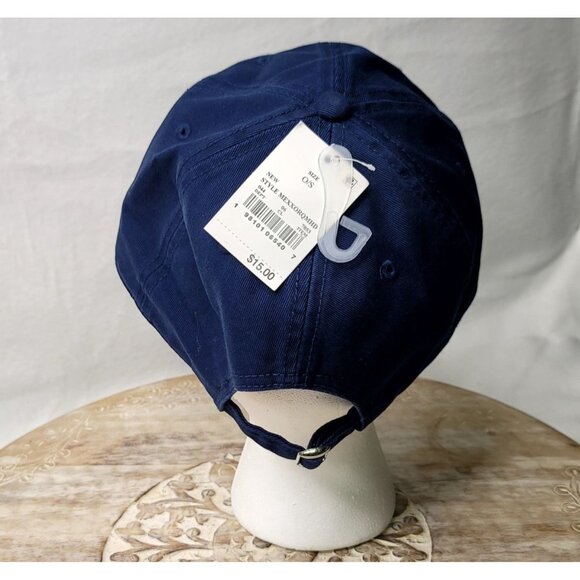 Navy Blue NY Embroidered Baseball Cap Adjustable Strap By Mad Engine - Picture 4 of 7